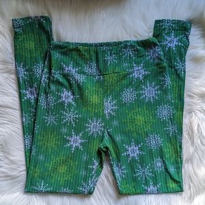 LuLaRoe One Size Snowflake Leggings